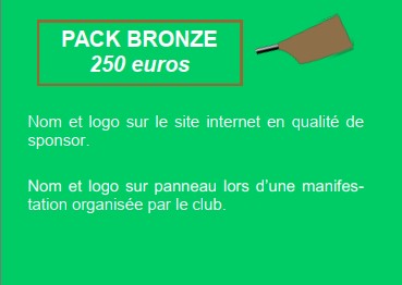 pack bronze - 250euros